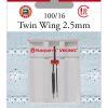HUSQVARNA® VIKING® Twin Wing Needle 2.5mm – Size 100/16