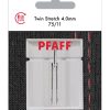 PFAFF® Twin Stretch Needle 4mm Size 75/11 – 1-Pack